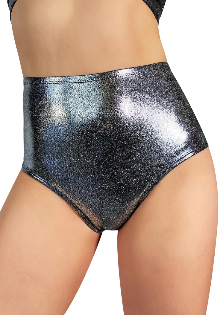 Shorty Taille haute Metallic - Chrome