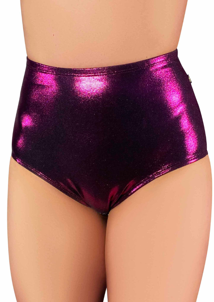 Shorty Taille haute Metallic - Feisty Fuchsia