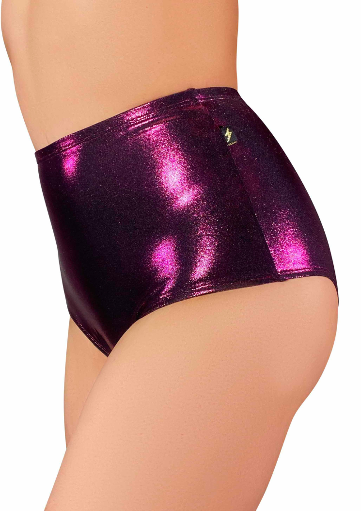 Shorty Taille haute Metallic - Feisty Fuchsia