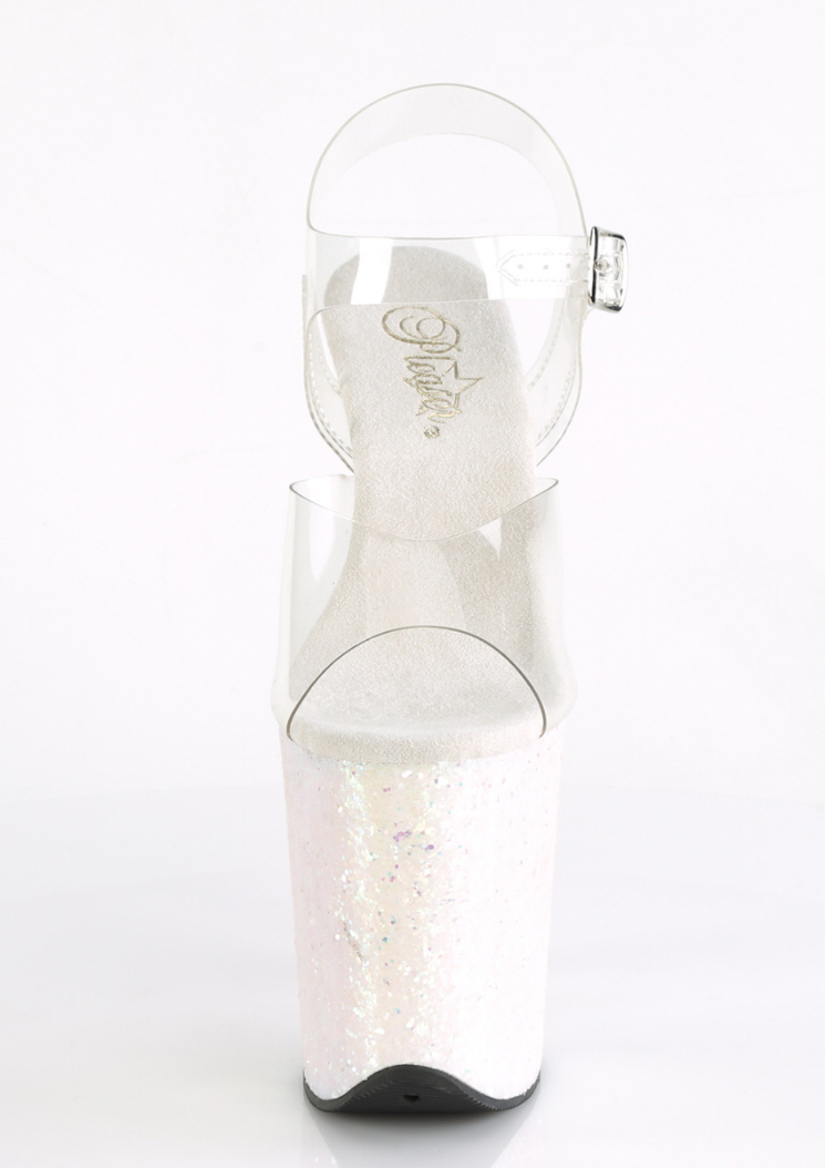 Flamingo 808LG - 8 inch - Clear / Opal Multi Glitter