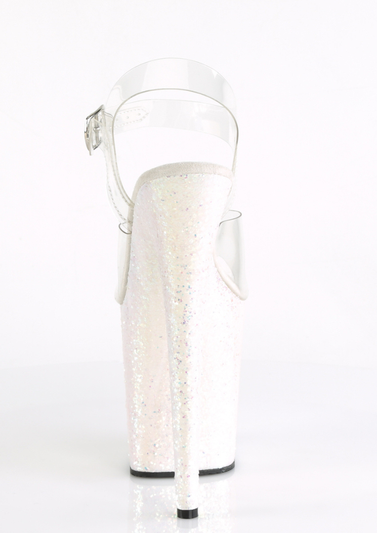 Flamingo 808LG - 8 inch - Clear / Opal Multi Glitter