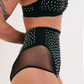 Shorty Roxie Mesh Diamante - Noir
