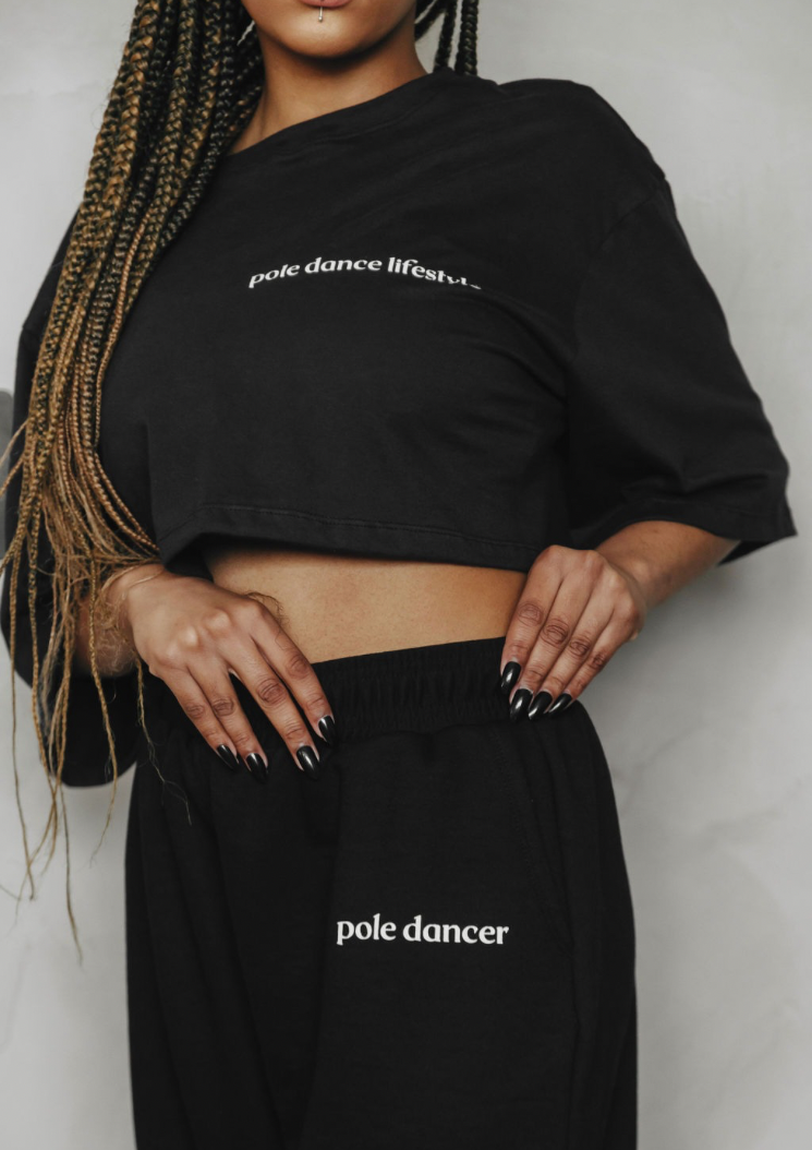 Cropped top Pole dance lifestyle - Noir