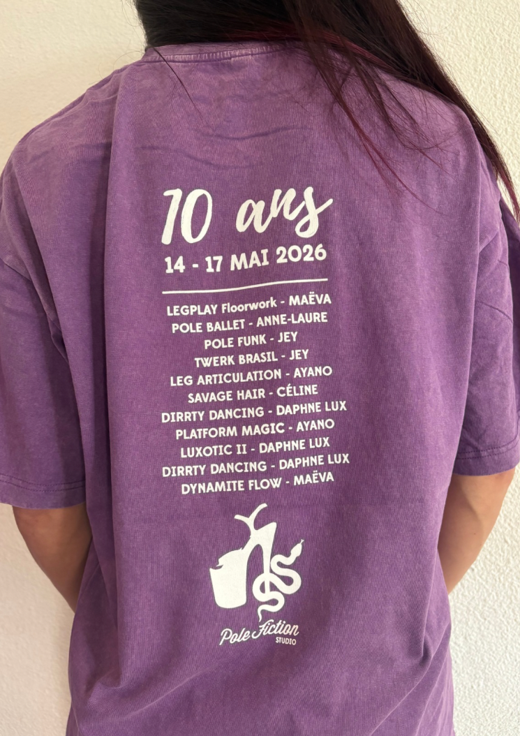 Oversize T-shirt 10yo Festival - Violet