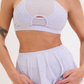 Demi Mesh Diamante top - Lilas