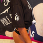 Oversize Soccer T-shirt - Noir / Blanc