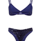 Tanga Tria - Bleu marine sequins