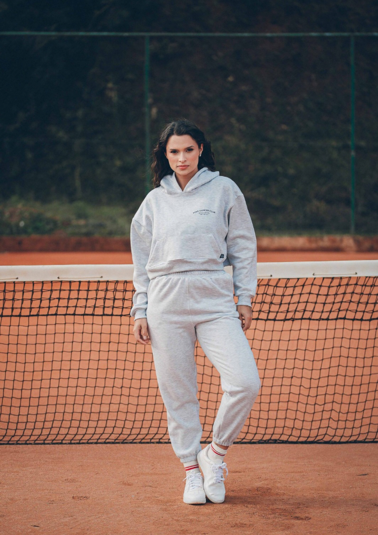 Cropped Hoodie - Gris clair