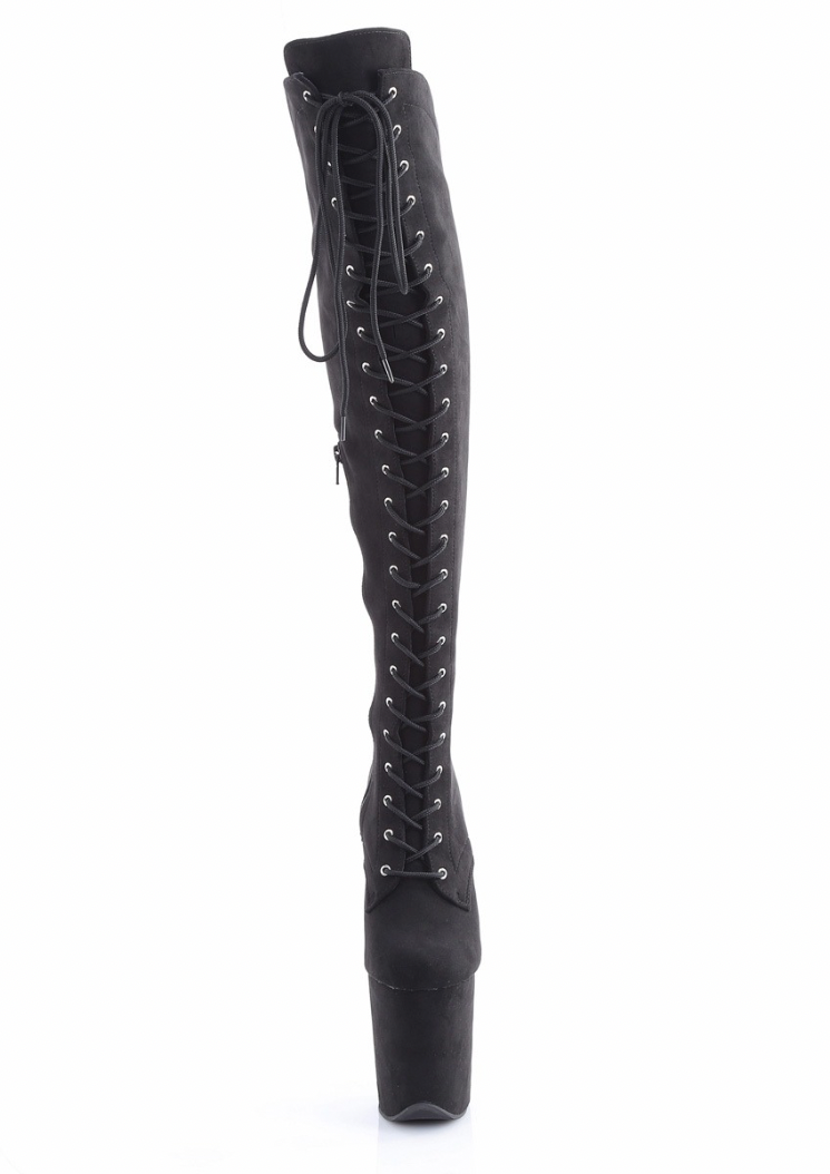 Flamingo 3014FS - 8 inch - Black Faux Suede