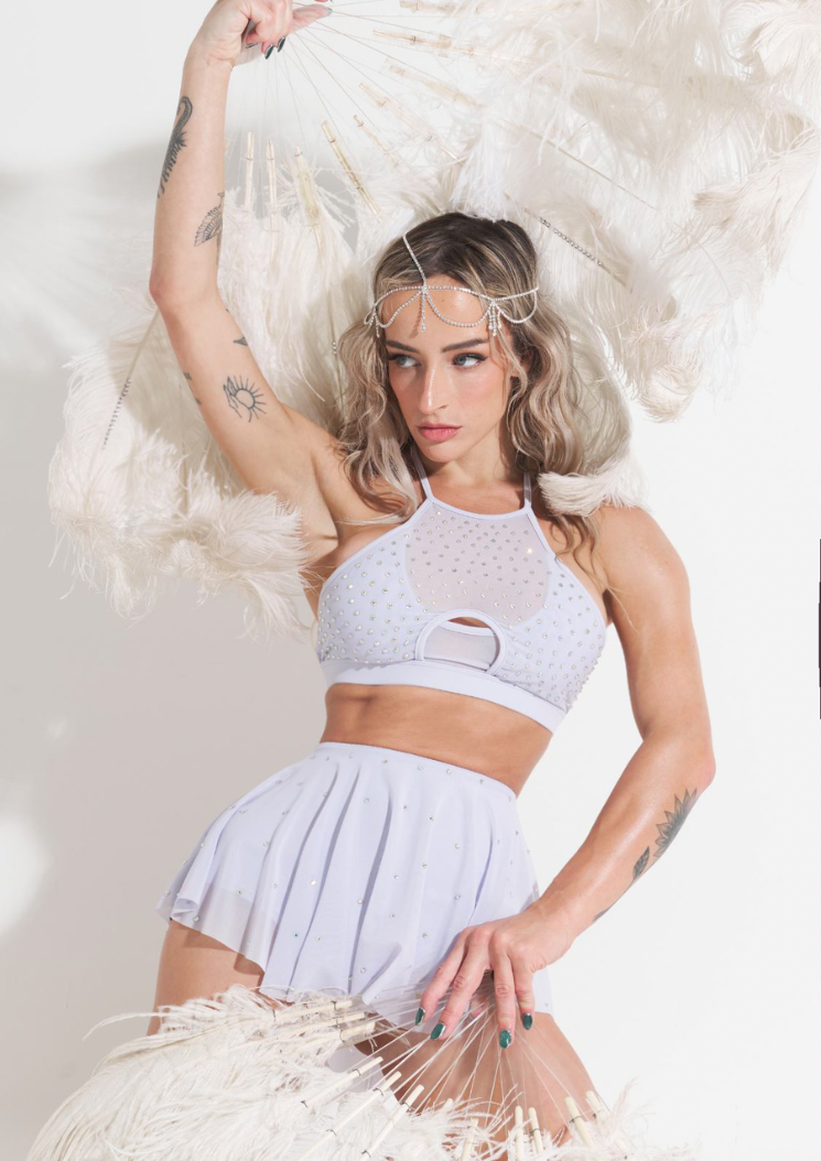 Sarah Mesh Jupe-short - Lilas