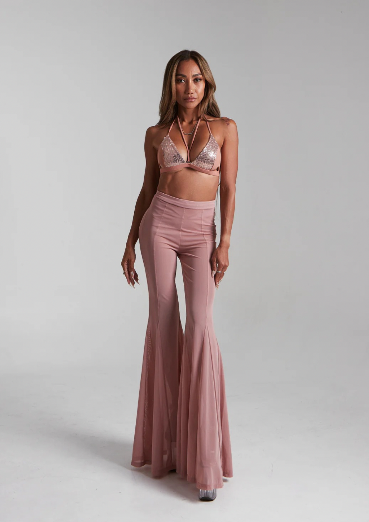 Divine Pants Moir - Rose Poudré