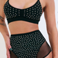 Shorty Roxie Mesh Diamante - Noir