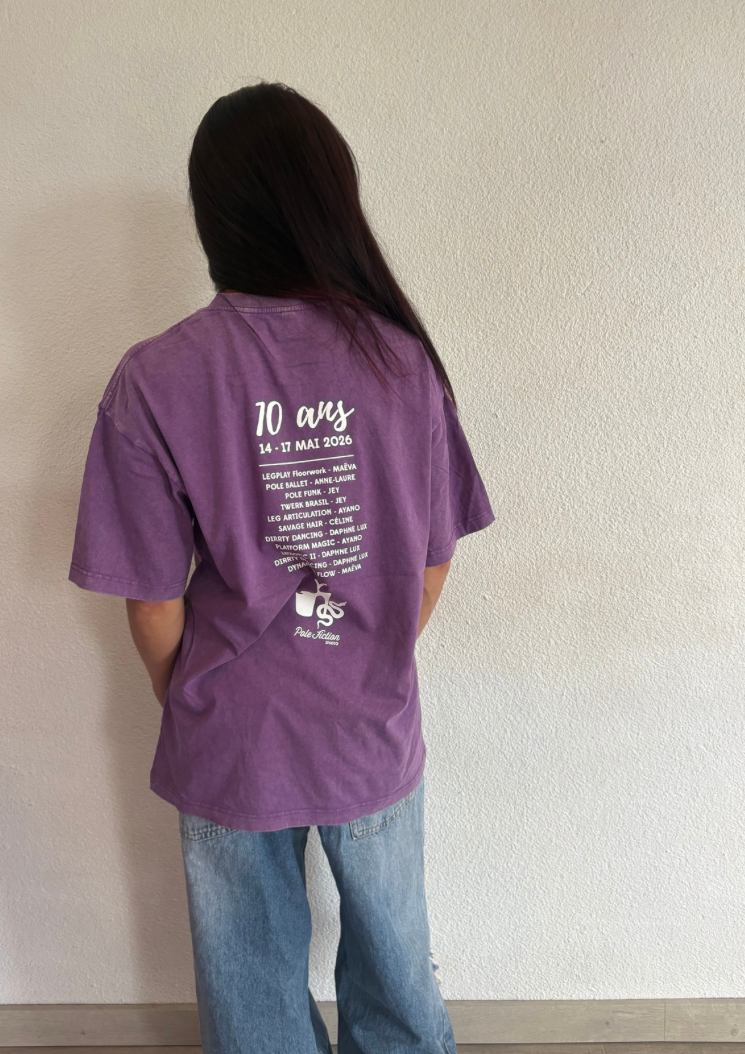 Oversize T-shirt 10yo Festival - Violet