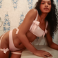 Cinq Blush Top + Blush ribbon broches