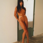 Hotline Body & Garter Belt - Peach Nude