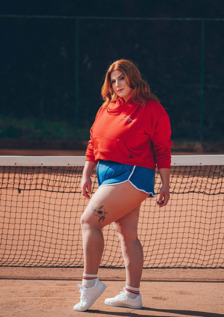 Cropped Hoodie - Rouge