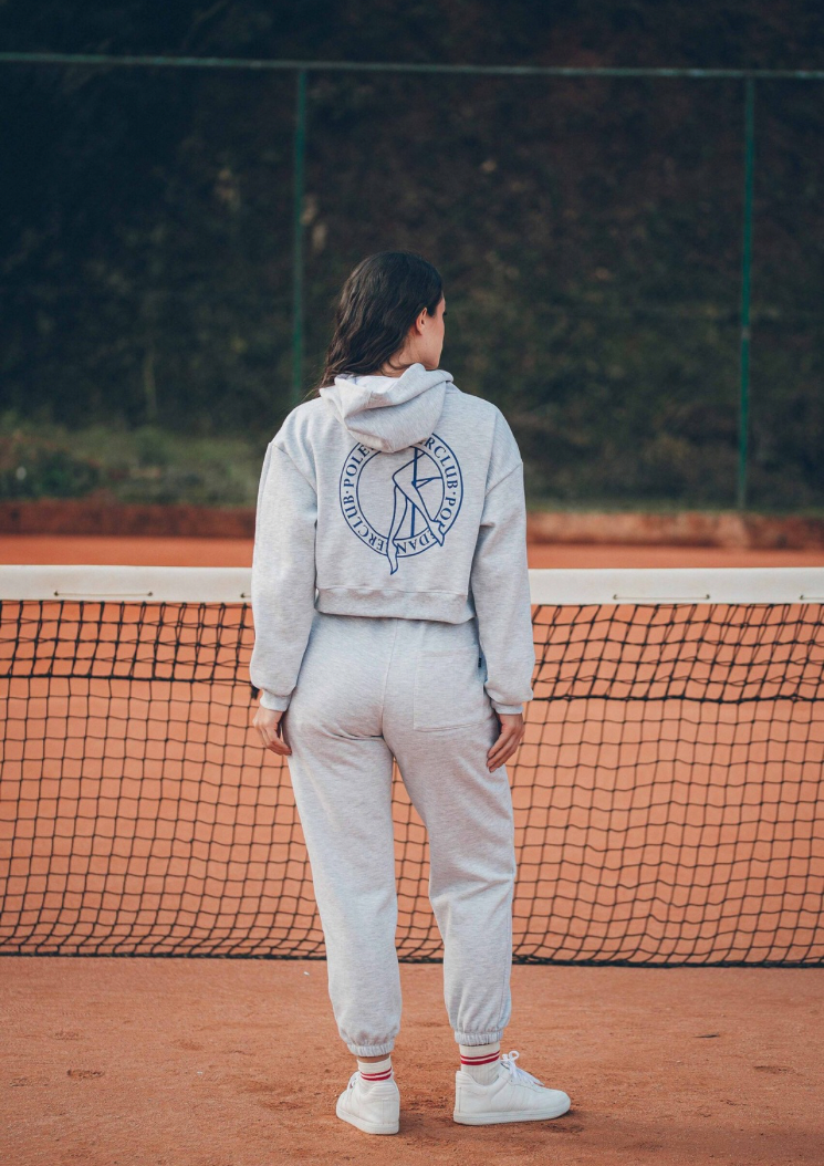 Cropped Hoodie - Gris clair