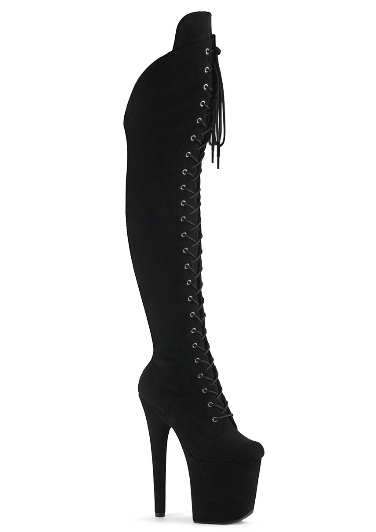 Flamingo 3014FS - 8 inch - Black Faux Suede