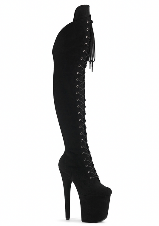 Flamingo 3014FS - 8 inch - Black Faux Suede