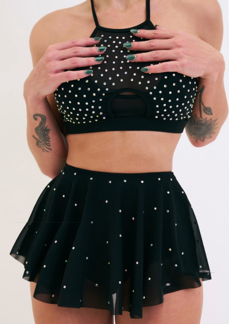 Sarah Mesh Jupe-short - Noir