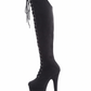Flamingo 3014FS - 8 inch - Black Faux Suede