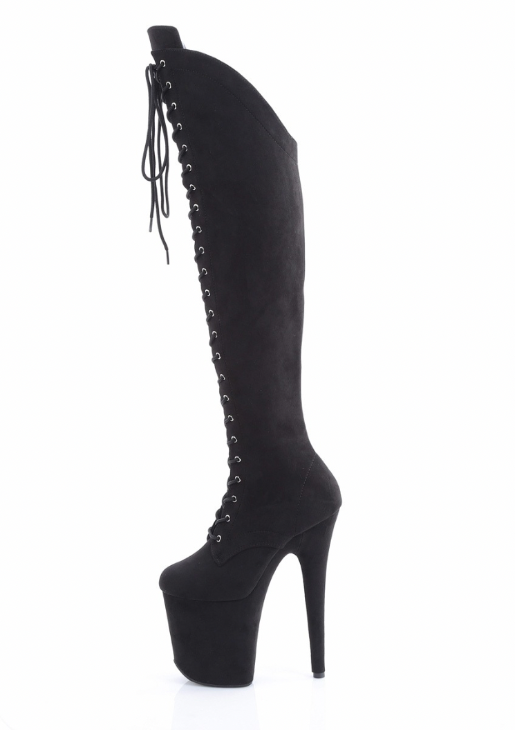 Flamingo 3014FS - 8 inch - Black Faux Suede