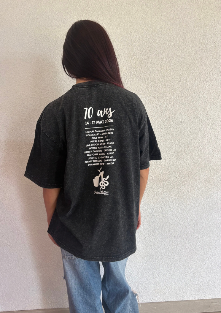 Oversize T-shirt 10yo Festival - Gris foncé