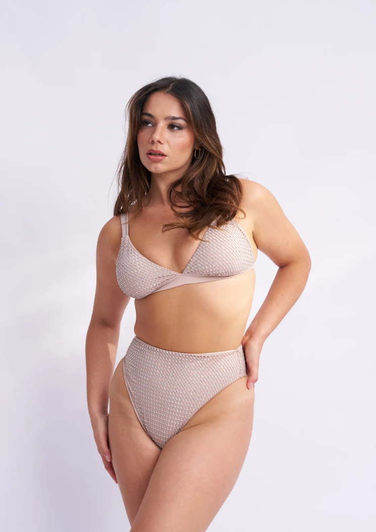 Adriana Shorty - Latte Taille haute
