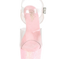 Adore 708LG - 7 inch - Clear / Baby Pink Glitter