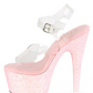 Adore 708LG - 7 inch - Clear / Baby Pink Glitter