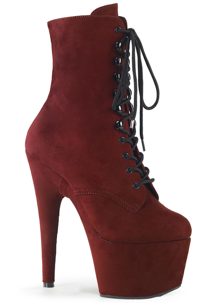 Adore 1020FS - 7 inch - Burgundy Faux Suede