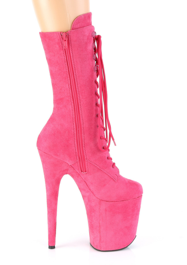 Flamingo 1050FS faux suede - 8 inch - Hot Pink